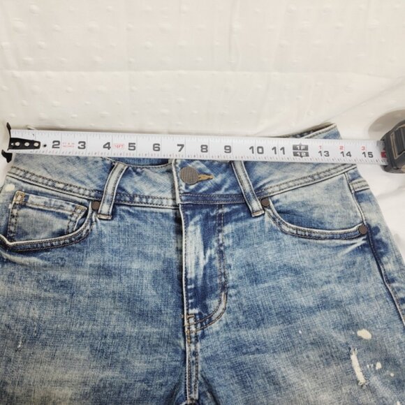 Cabi Blue Straight Leg Pre Distressed Jeans Size 4 - Picture 6 of 9